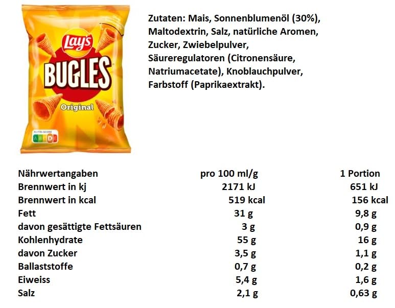 Lays Bugles Original Chips 75g (7233)