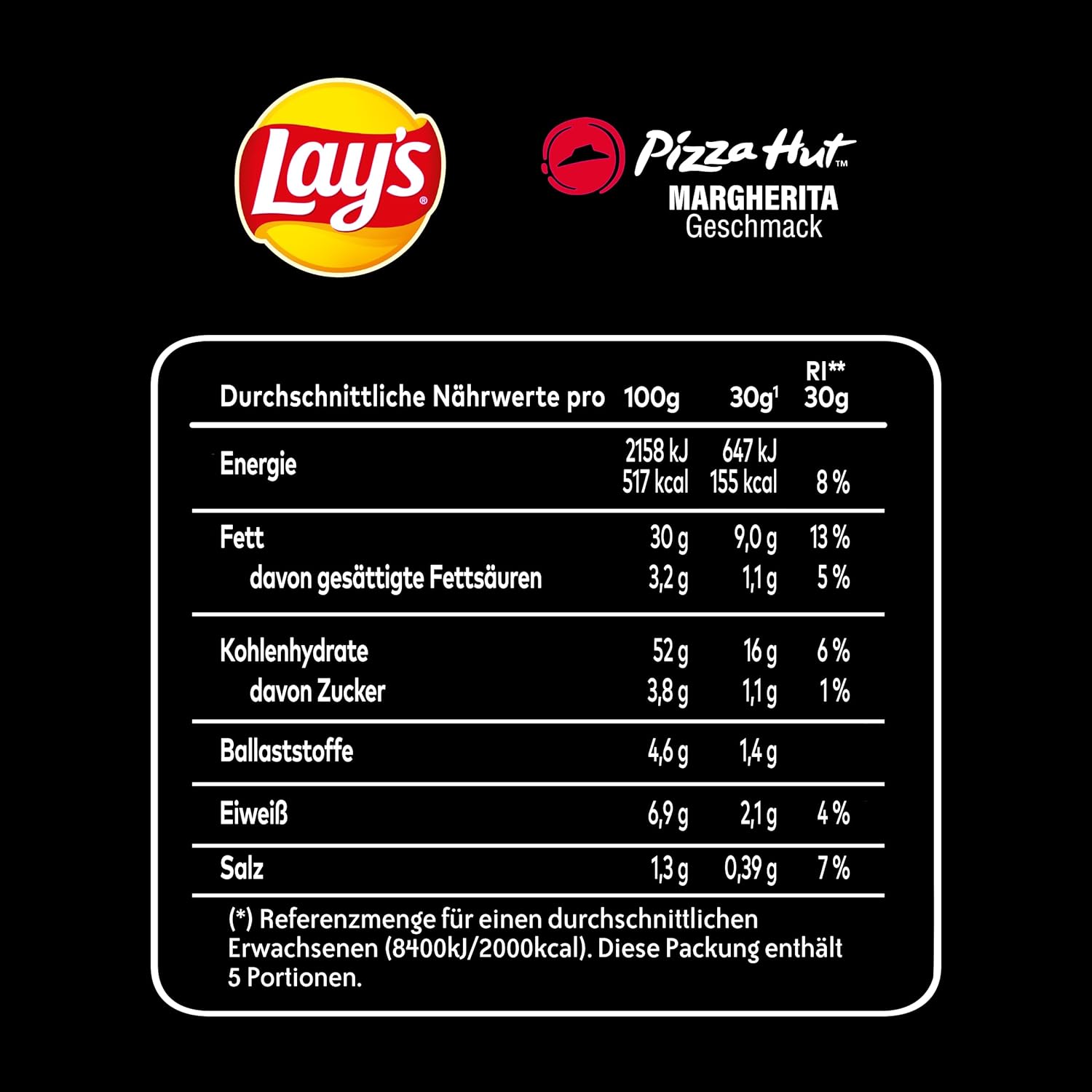 Ürün numarası: 7221 -- Lays Pizza Hut Margherita Cips 150g