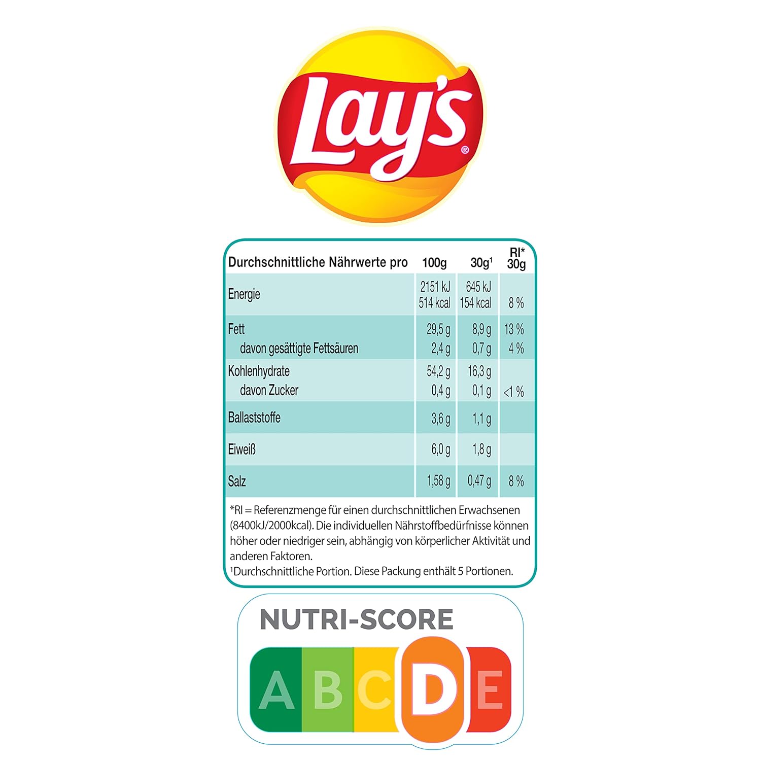 Ürün numarası: 7213 -- Lays Tuz ve Sirke Cipsi 150g
