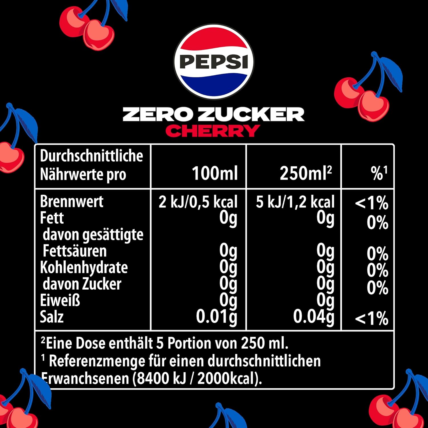 Pepsi ZERO Cherry PET (1809)