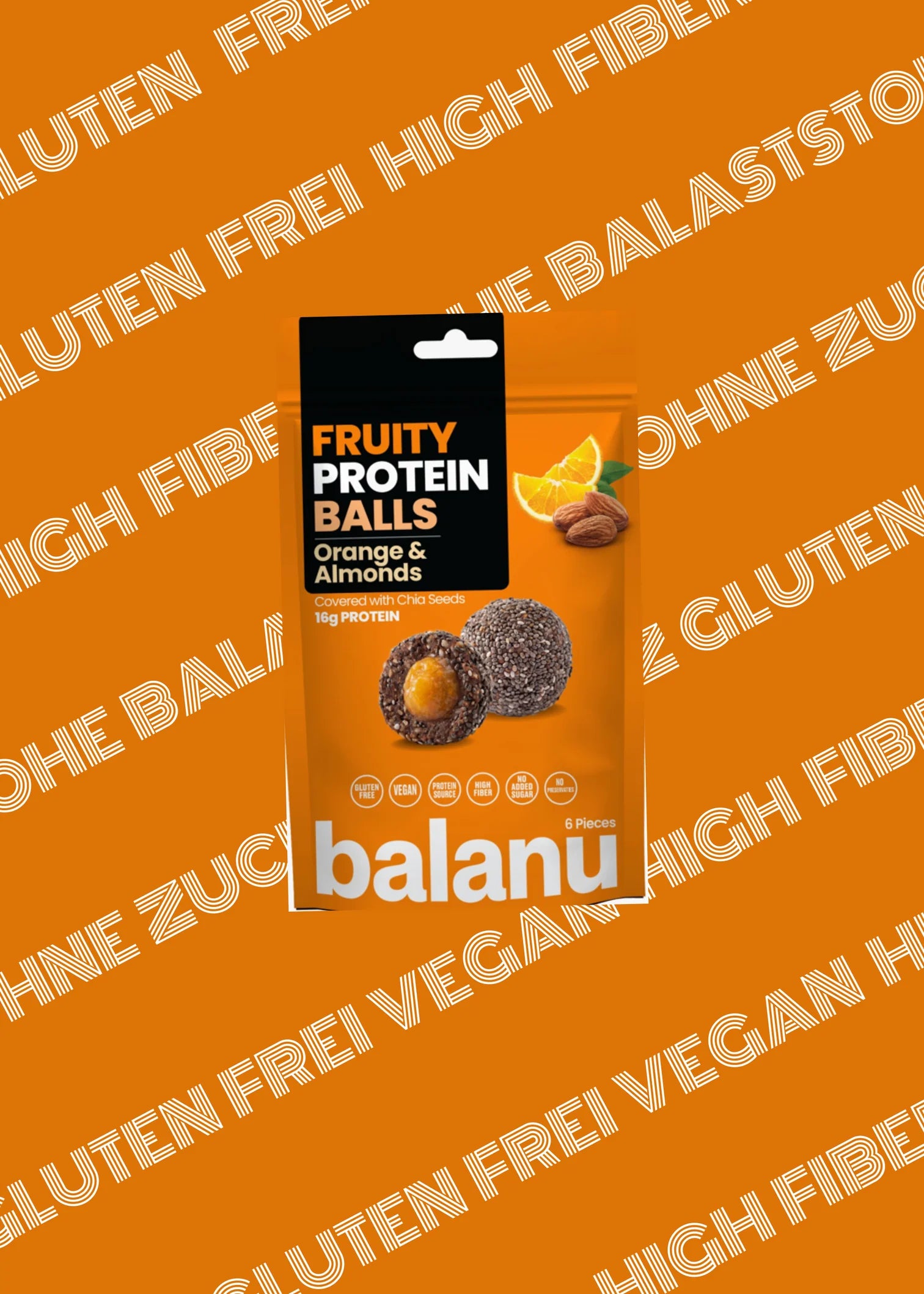Balanu Fruity Protein Balls Orange & Almonds 110g (2250)