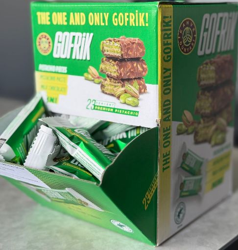 Meray Gofrik Mini Waffelriegel Vollmich Pistazie (50x 12,5g) (4082)