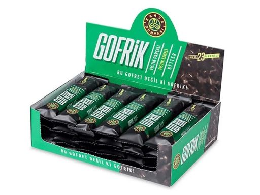 Meray Gofrik Waffelriegel Zartbitter Pistazie (24 stk x 24g ) (4067)