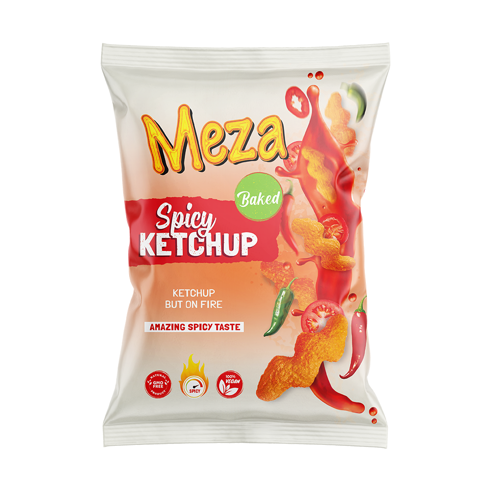 Meza Spicy Ketchup Puff Mais Chips 135g (6812)