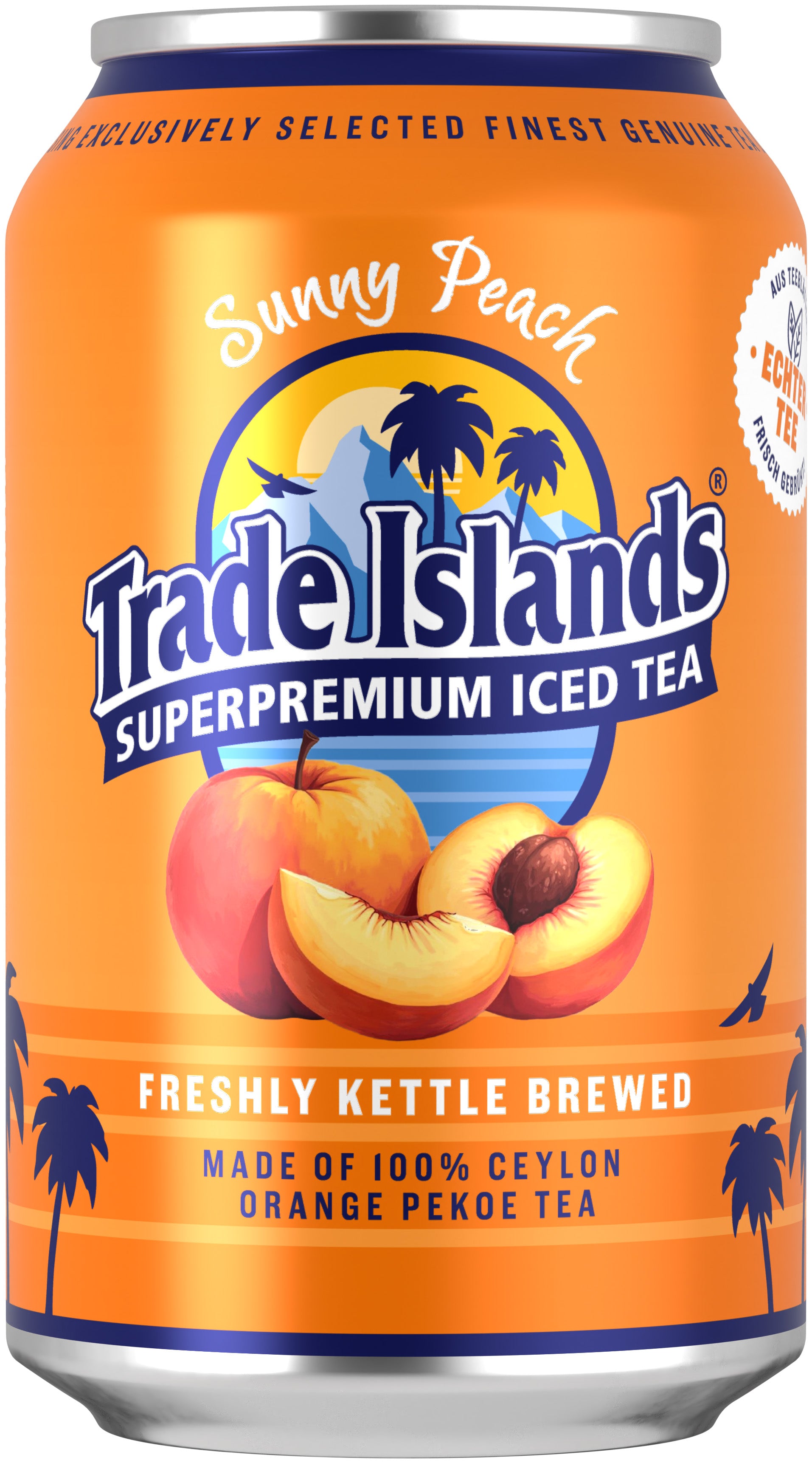 Trade Islands Eistee Sunny Peach/Pfirsich Dose mit Pfand (24x 0,33 L) (1265)