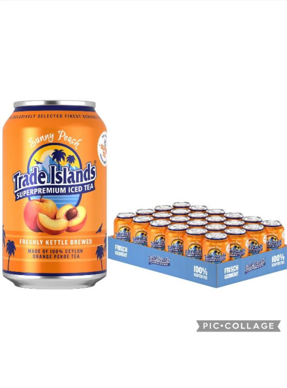 Trade Islands Eistee Sunny Peach/Pfirsich Dose mit Pfand (24x 0,33 L) (1265)