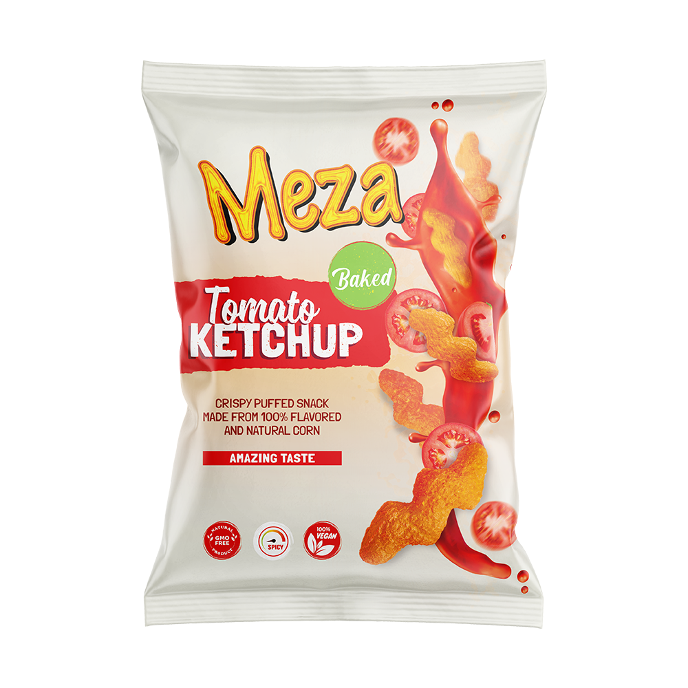 Meza Spicy Ketchup Puff Mais Chips 135g (6812)