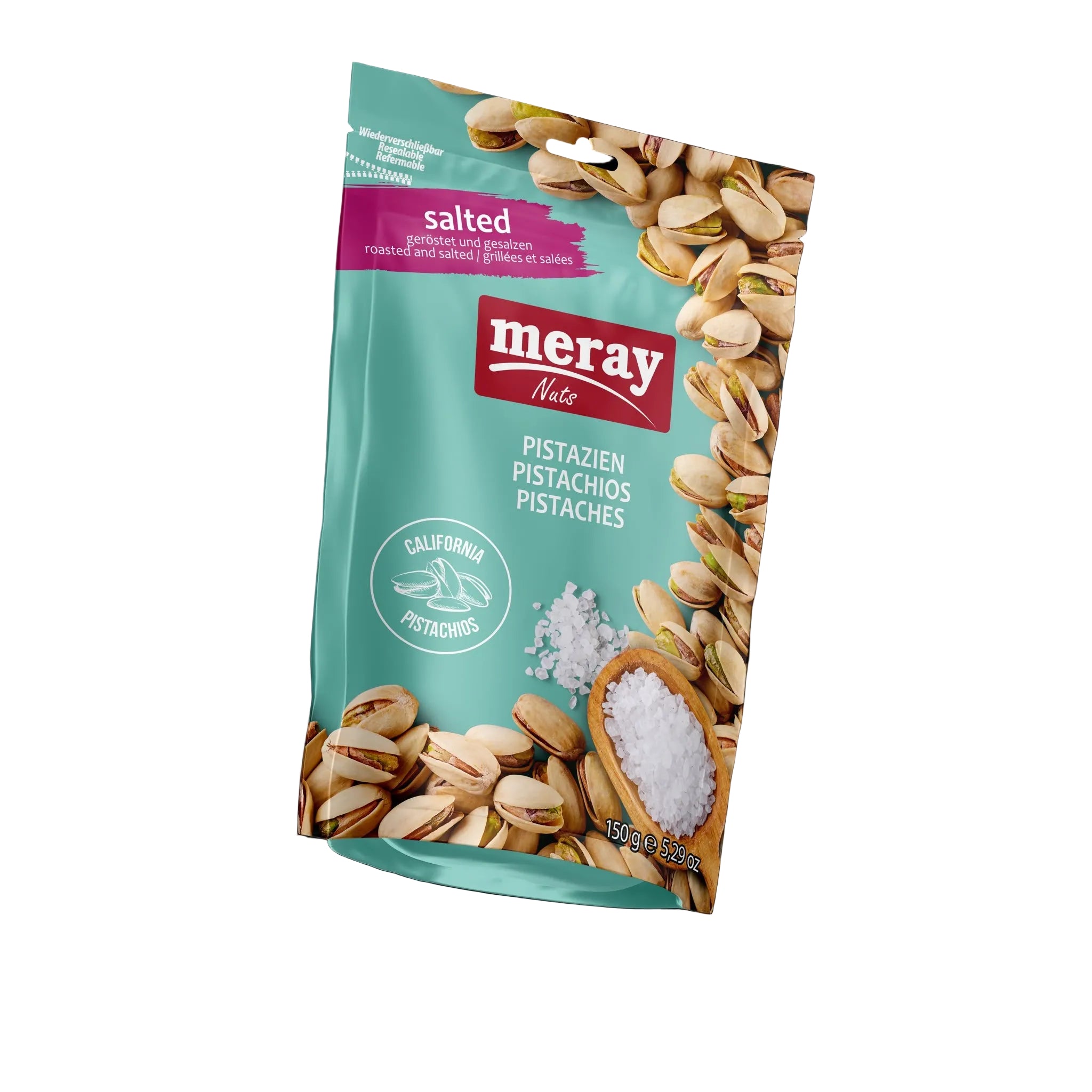 Meray Kaliforniya Fistik Kavrulmus - Kalifornien Pistazien grst. & gslz - 12x150g (1452)