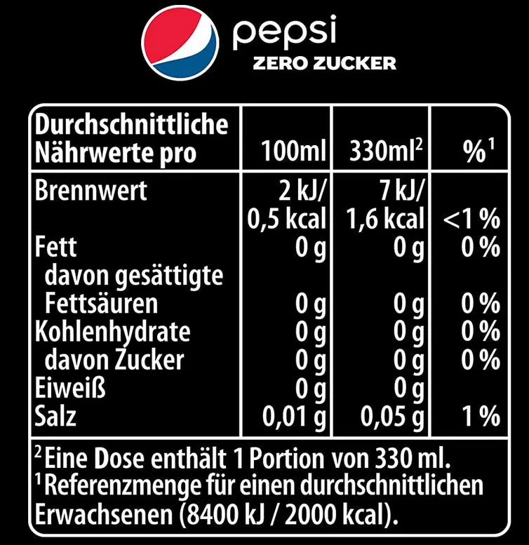 Pepsi ZERO Cola DOSE (1605)
