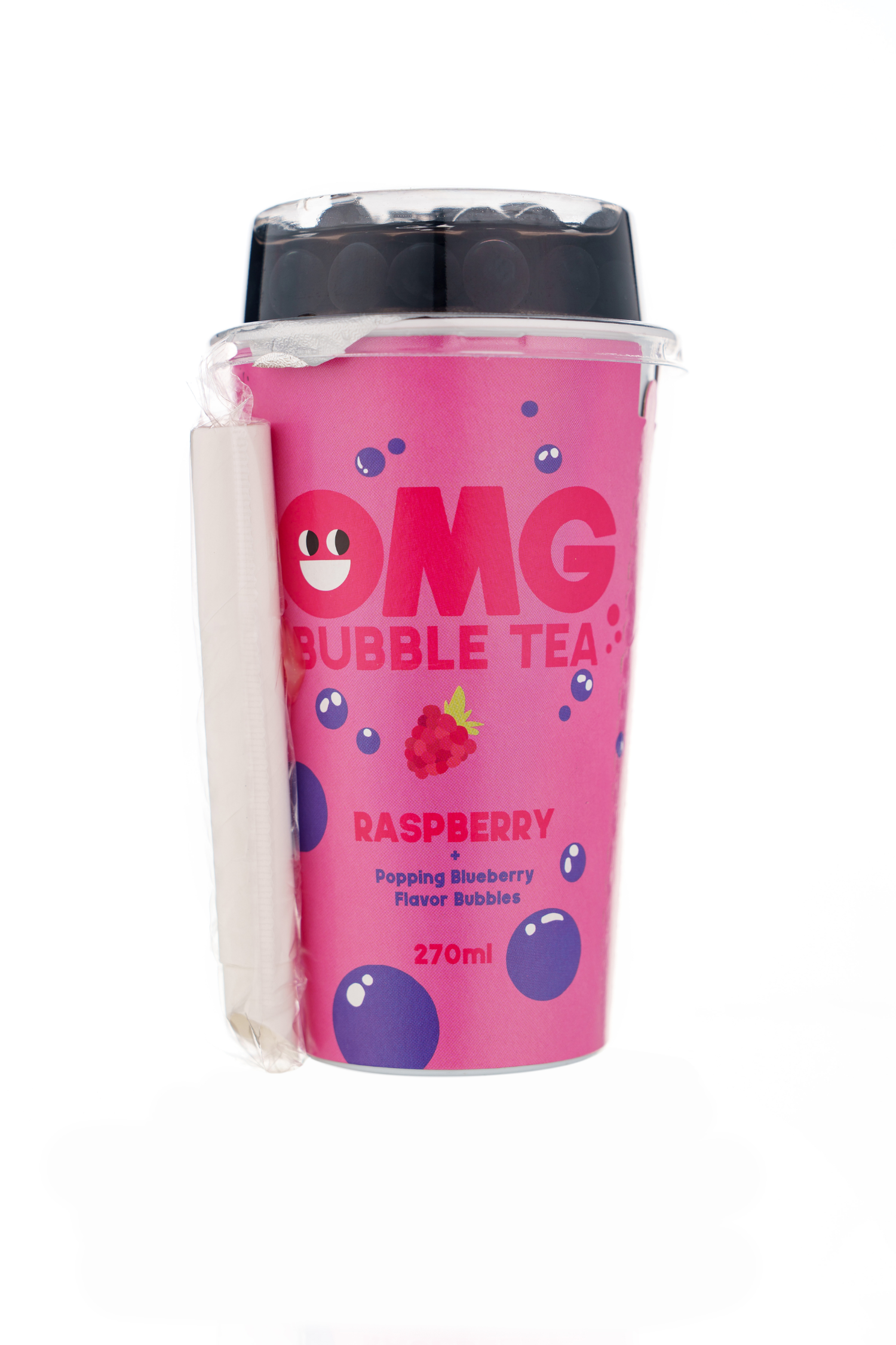 OMG Bubble Tea Raspberry popping Blueberry- Raspberry flavor 270ml