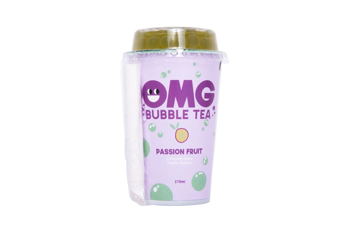 OMG Bubble Tea Passion Fruit with Apple Flavor 270ml (8001)