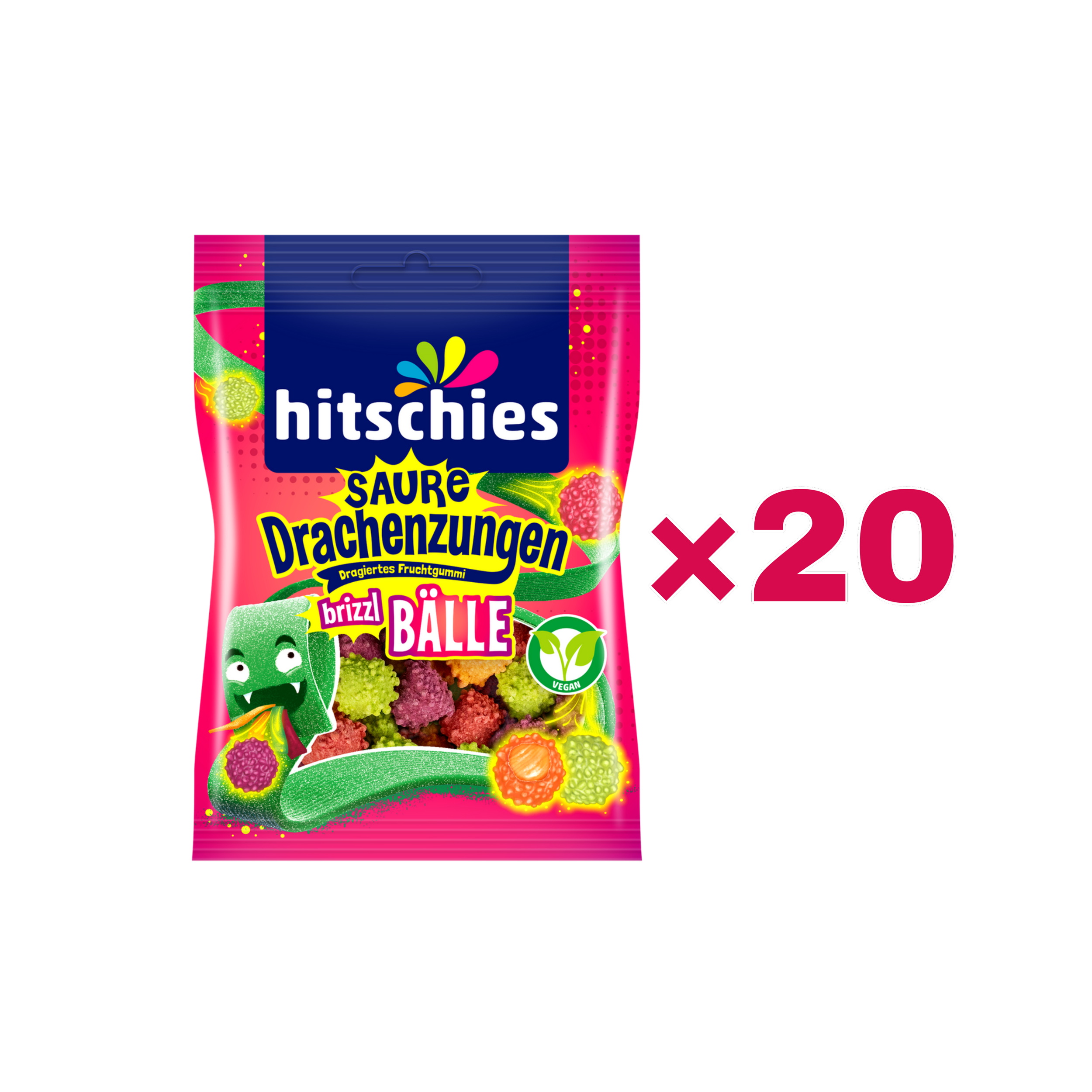 Hitschies Saure Drachenzungen brizzl Bälle 100g