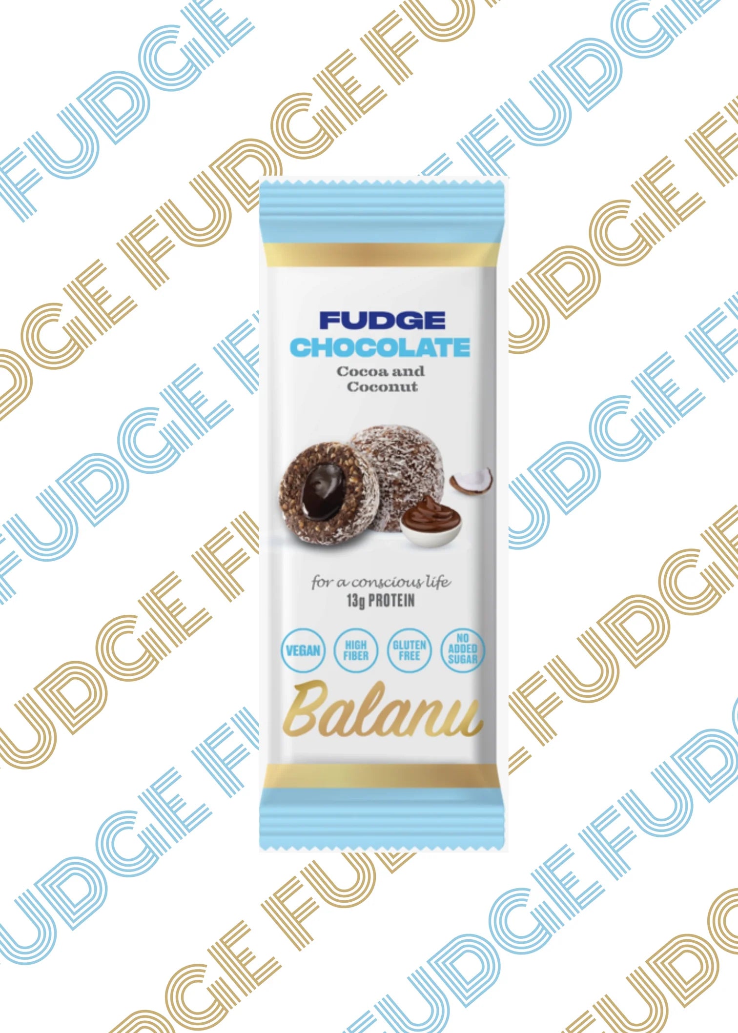 Balanu Fudge Çikolata Kakao ve Hindistan Cevizi 55gr