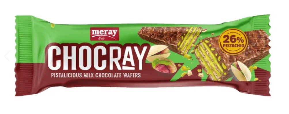 Meray Chocray Pistacilious Milk Chocolate Wafer 35gr x24stk (4053)