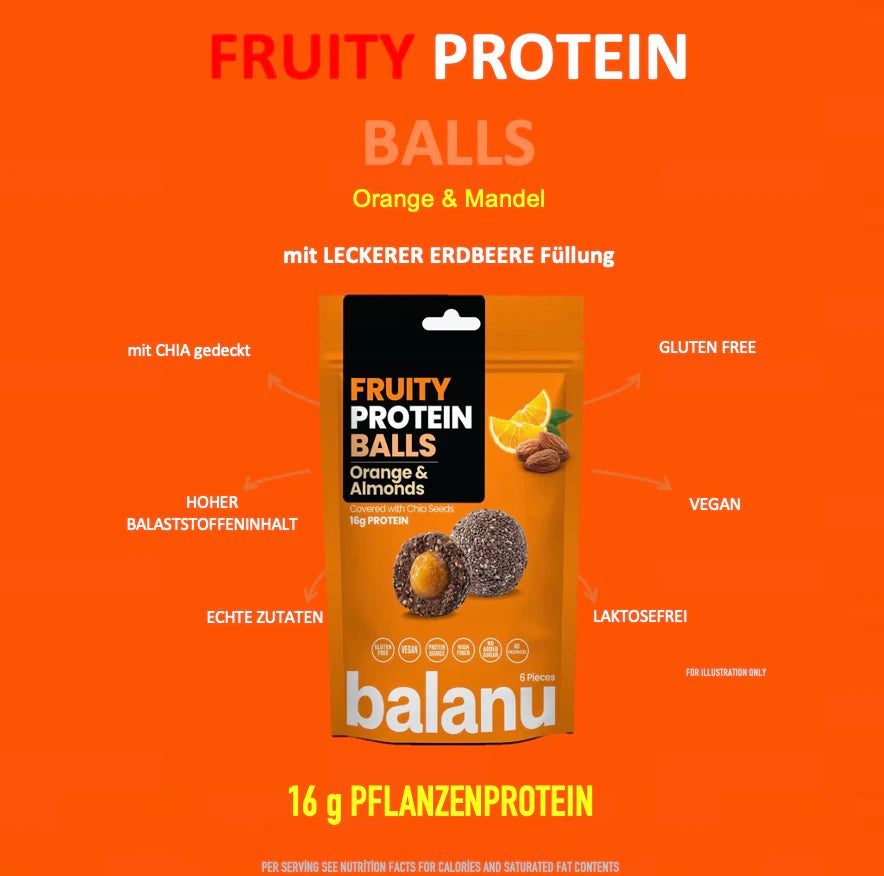 Balanu Fruity Protein Balls Orange & Almonds 110g (2250)