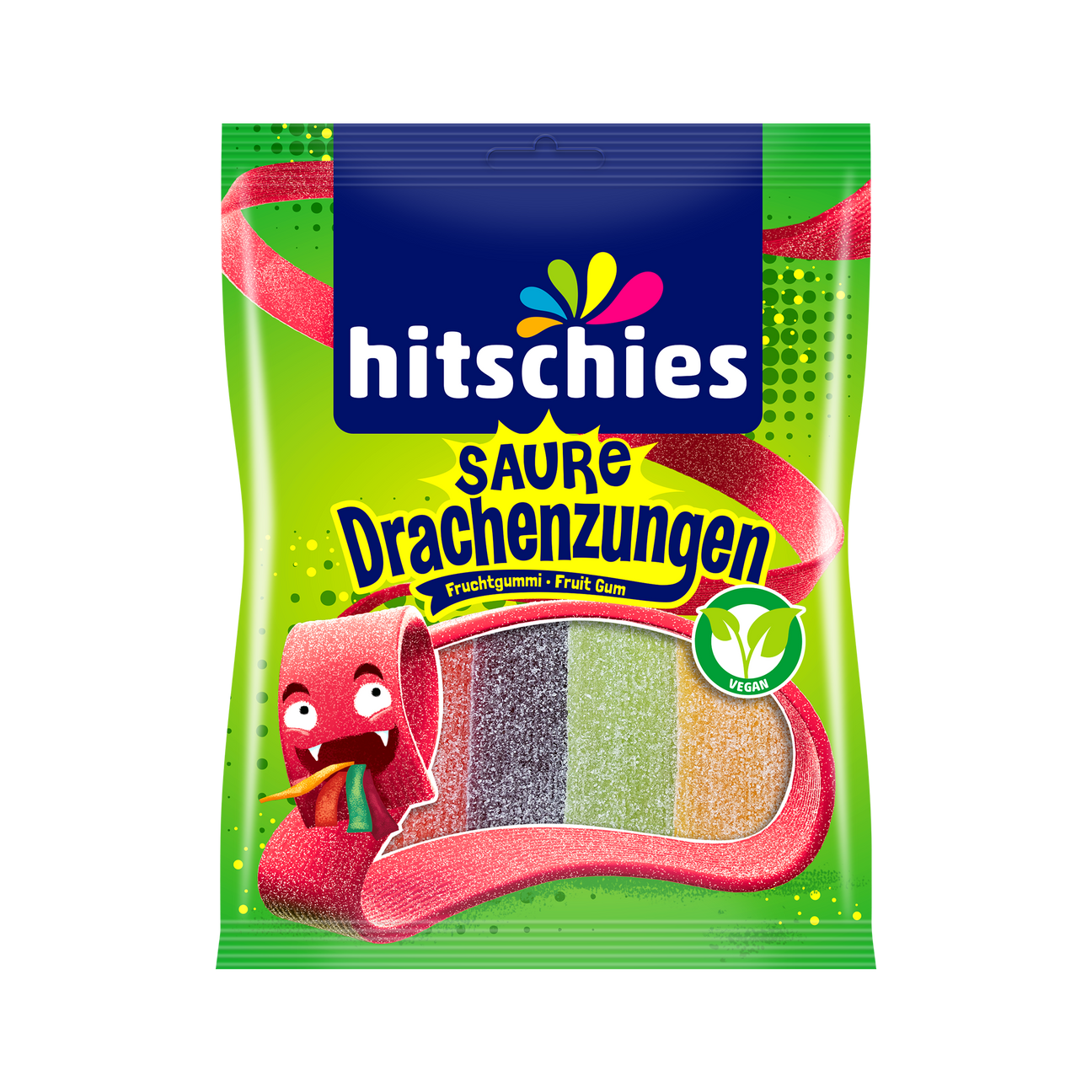 VEGAN Hitschies saure Drachenzungen bunt 125g (3375)